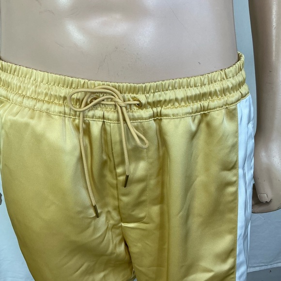 NEW AlphaStyle Yowl Yellow Colorblock Parachute Satin Jogger Pants Size L - Picture 7 of 17